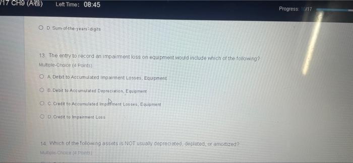 9. Which of the following is necessary when recording the disposal of