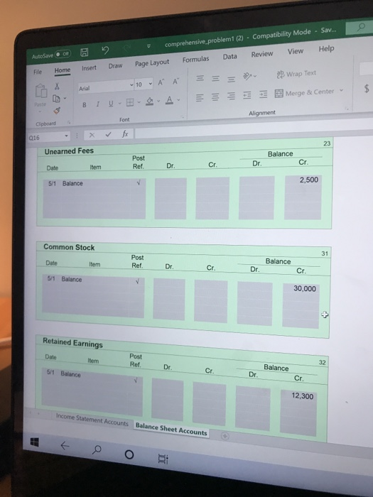 Expense, Supplies Expense, Depreciation Expense, Insurance Expense, Miscellaneous Expense - Beginning balances