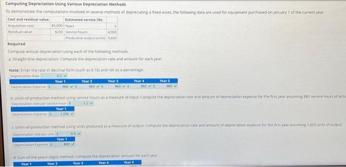 e for year 5?it is not 259.2, 260 or 259 Computing Depreciation