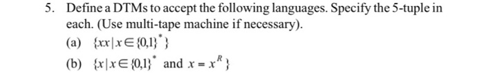 recognizes the language 3. Design a Turing machine which L = {a'biclix