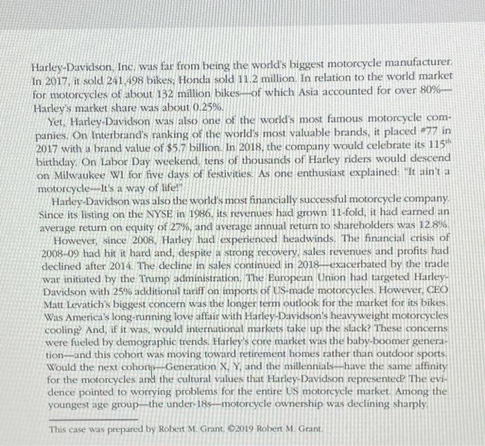 main subsidary of Harlay. Davidson inc. Source Harigy-Dividson, inc investor Meeting, February