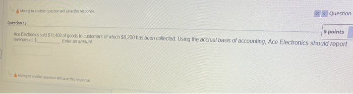  Moung to another question will save this response