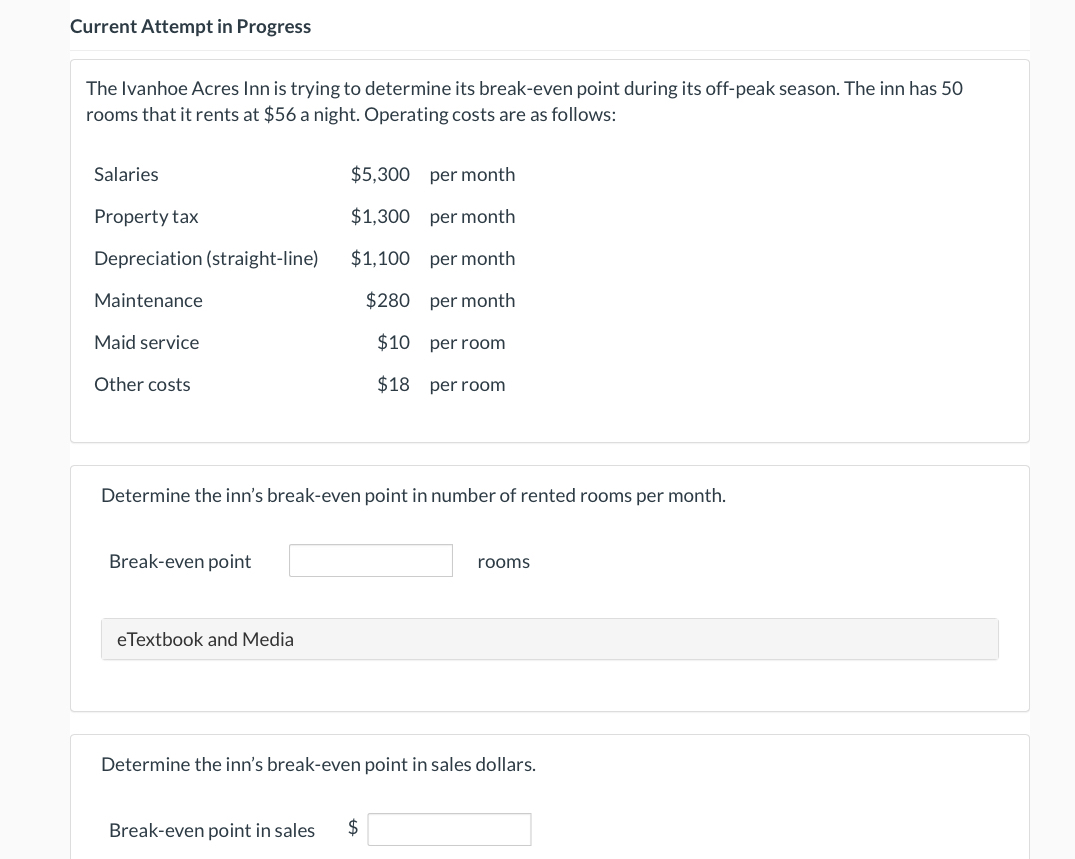  Current Attempt in Progress The Ivanhoe Acres Inn is trying to