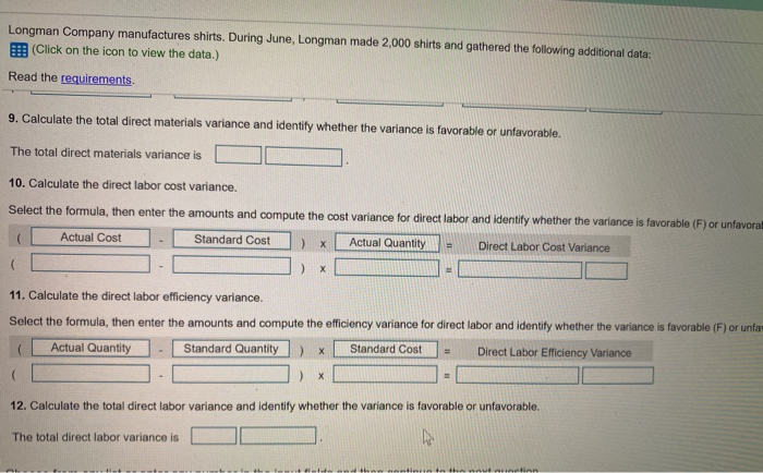ivorab er the Direct materials cost standard Direct materials efficiency standard Actual