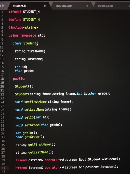 input data file can store up to 35 student records. This program