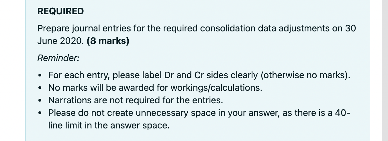 Question 6 Not yet saved On 30 June 2019, Stephen Ltd gained