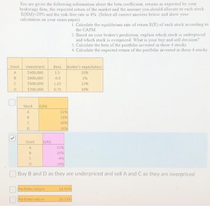 firm's average required rate of return R. He produced the following report