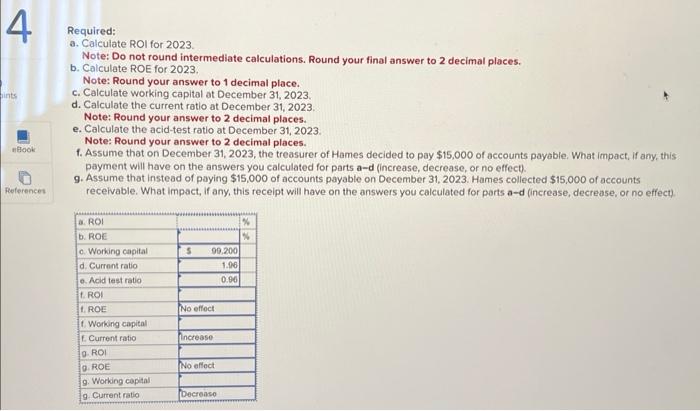 of Hames Incorporated at December 31, 2023 and 2022. Sales for the