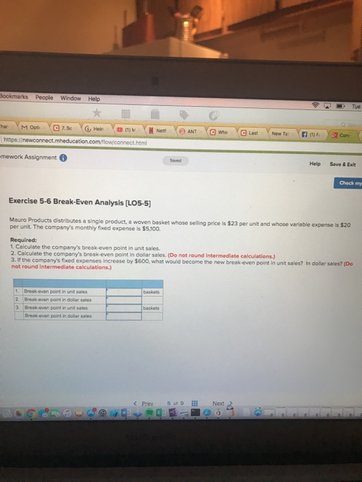  Bookmarks People Window Help mework Assignment Saved Help Save&Exit Check my