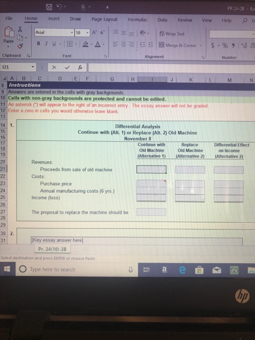  PR 24-2B Ex File Home nsertDraw Page Layout Formulas Data Review