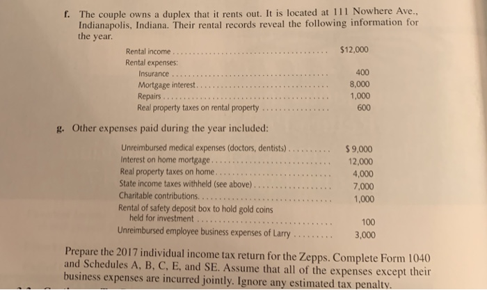 help with schedules just forms, need help with numbers. 01 2017. CHAPTER