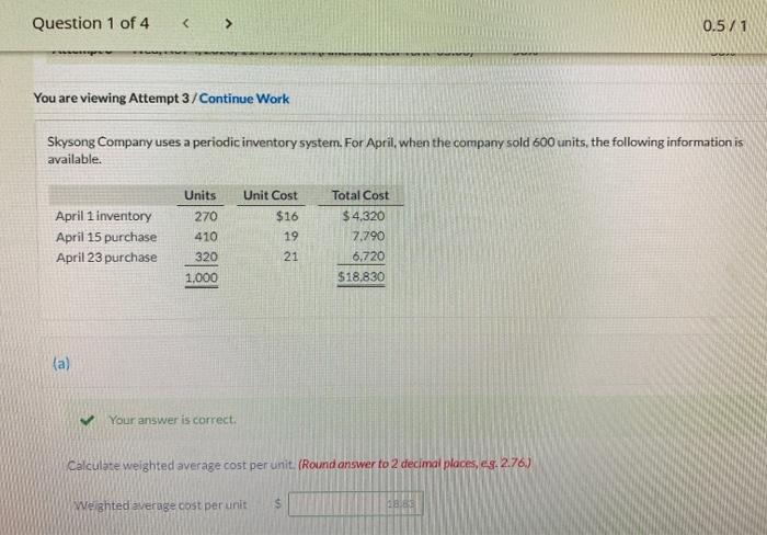  plez help answer part B. part A is done. Question 1
