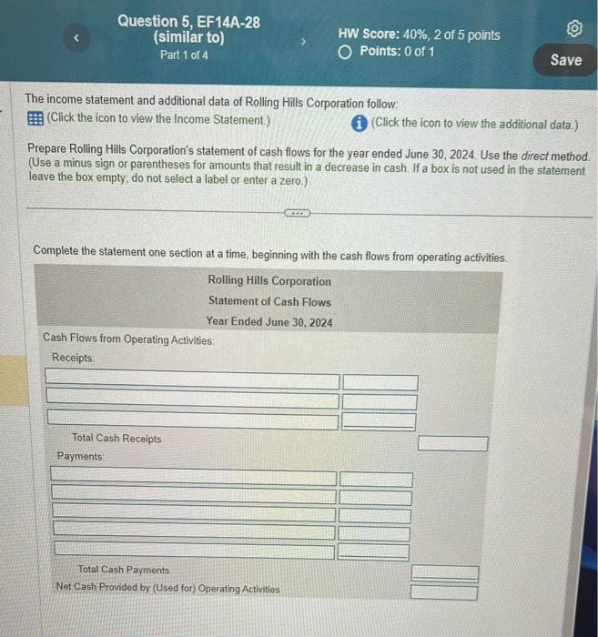 amounts. c. Payments to suppliers are the sum of cost of goods