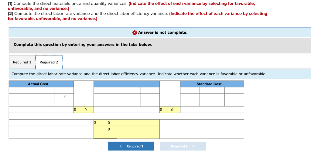 the following actual costs to produce 8,000 units. Direct materials (115,000 lbs.