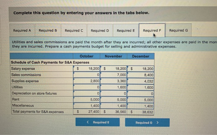ending inventory equal to 10 percent of the next month's cost of