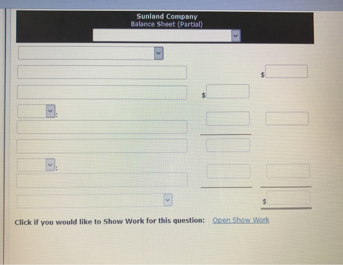 31, 2020, Sunland Company reported the following as plant assets. Land $