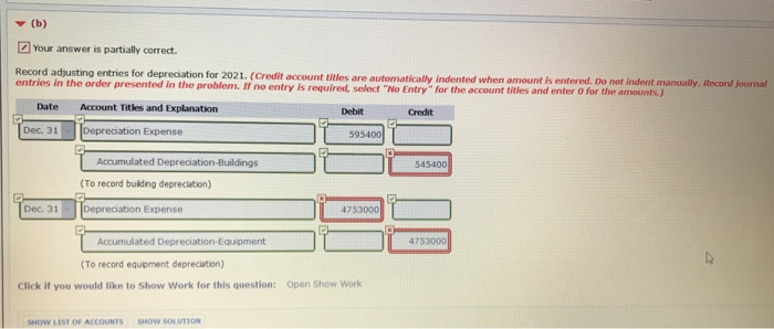 selected cash transactions occurred. April 1 Purchased land for $2,030,000, May 1