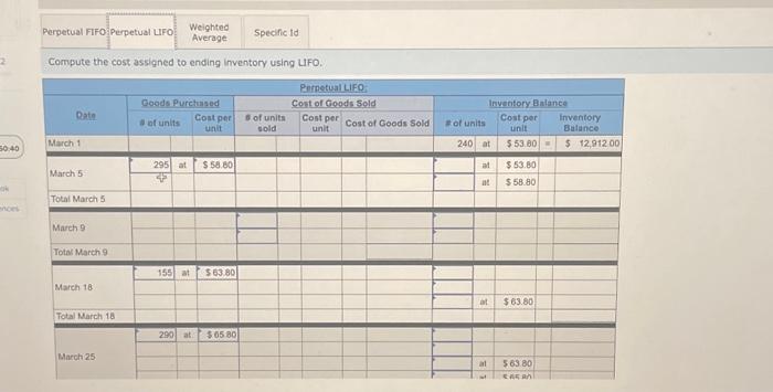 cost flows LO P1 [The following information applies to the questions displayed
