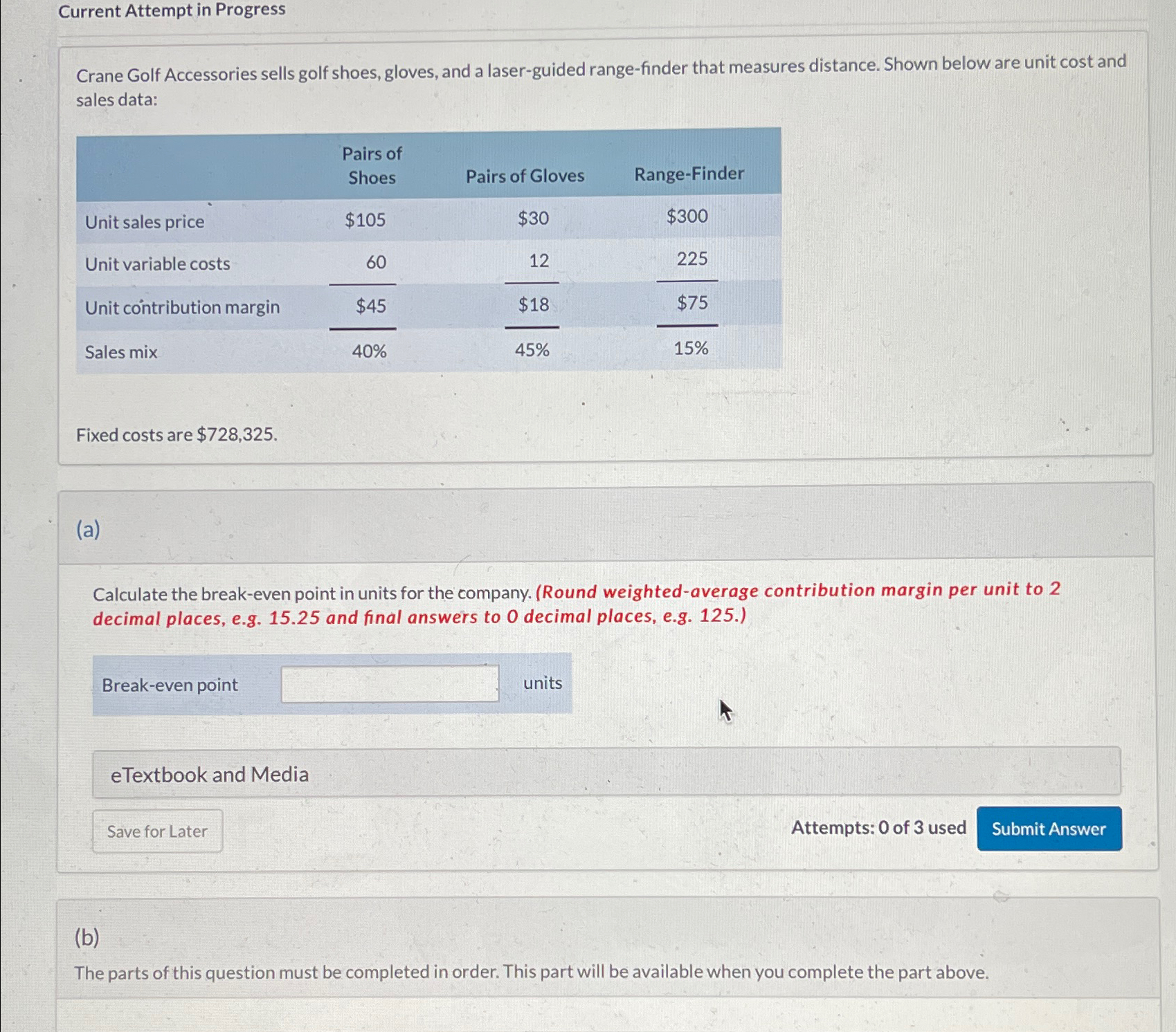  Current Attempt in Progress Crane Golf Accessories sells golf shoes, gloves,