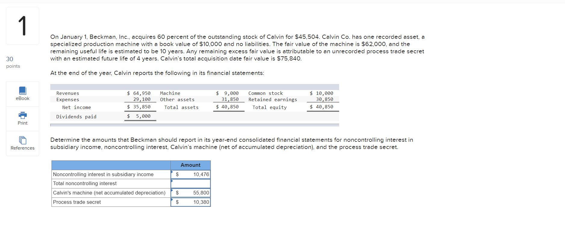 please provide detailed solutions for this problem On January 1, Beckman, Inc.,