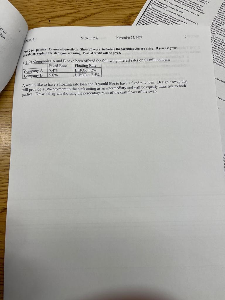 part 2 (40 points). Answer all questions. Show all work, including