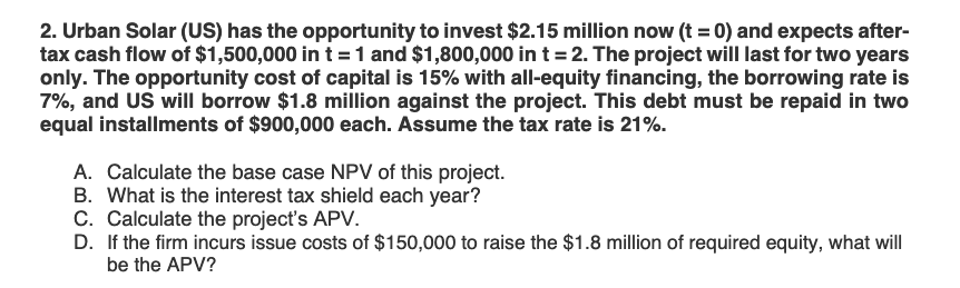 pls answer in a excel format and include the formula!!! 2. Urban