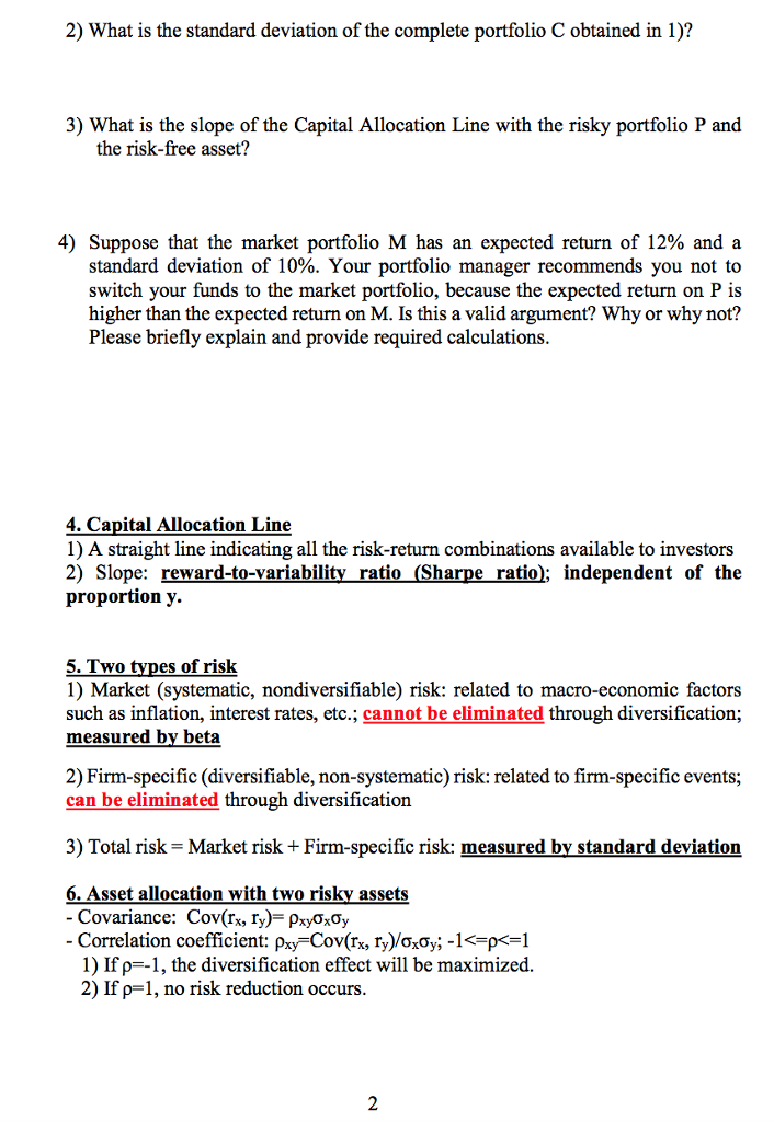 answer, thank you Chapter 5-6: Risk and Return and Asset Allocation 1.Rates