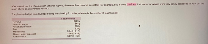 airport. The school's owner and manager has been attempting to evaluate performance