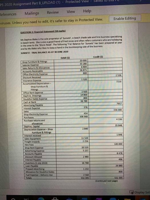  Saved 25 2020 Assignment Part B_UPLOAD (1) - Protected View References