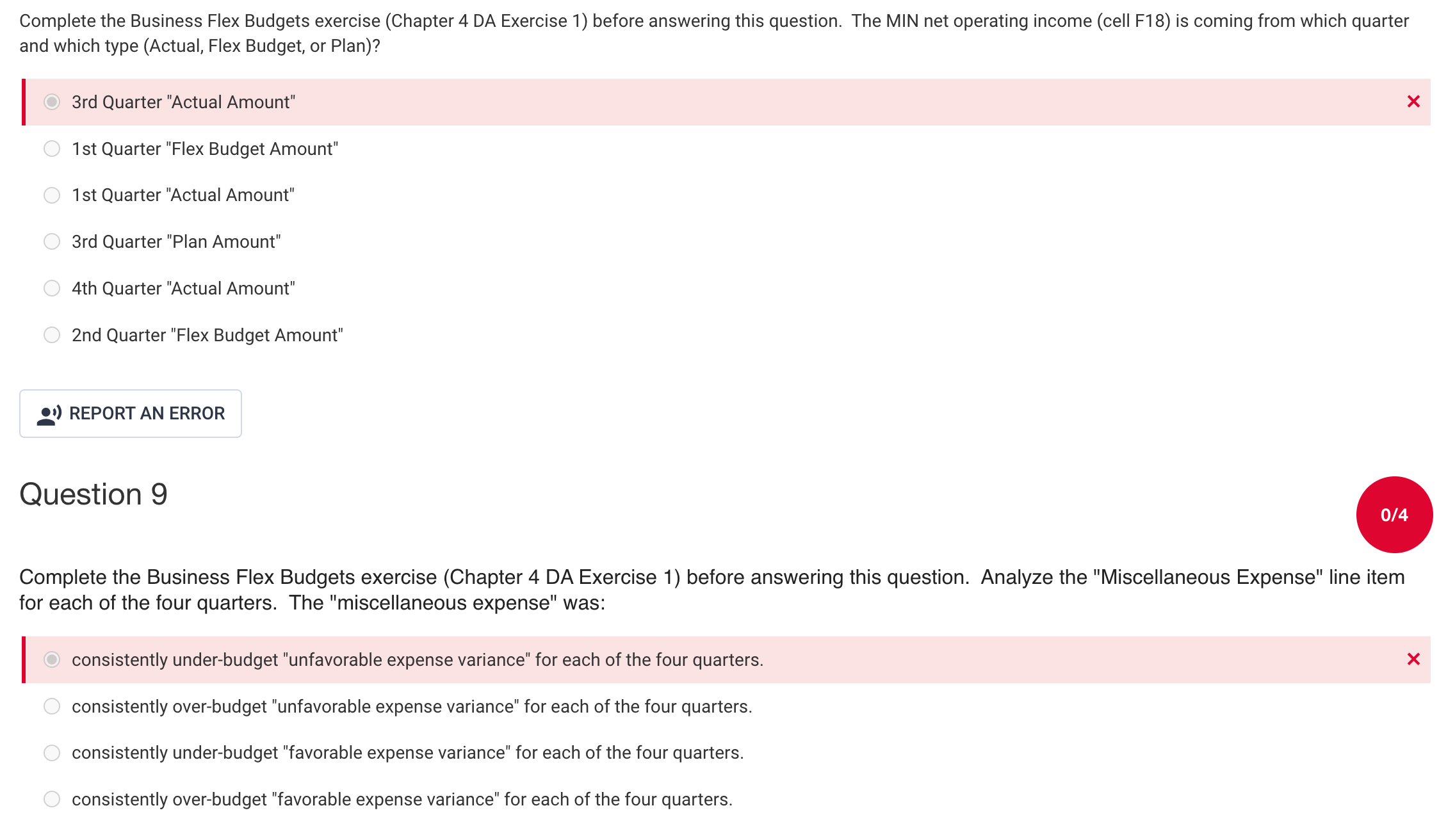  Complete the Business Flex Budgets exercise (Chapter 4 DA Exercise 1)