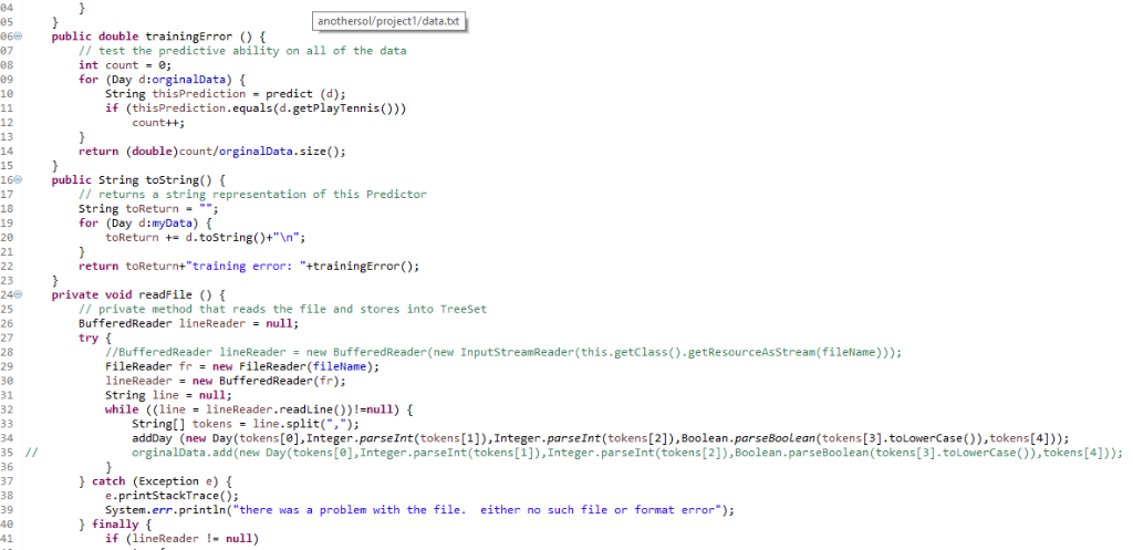 organized by Day's compareTo method incocportate yes, no and maybe fo private