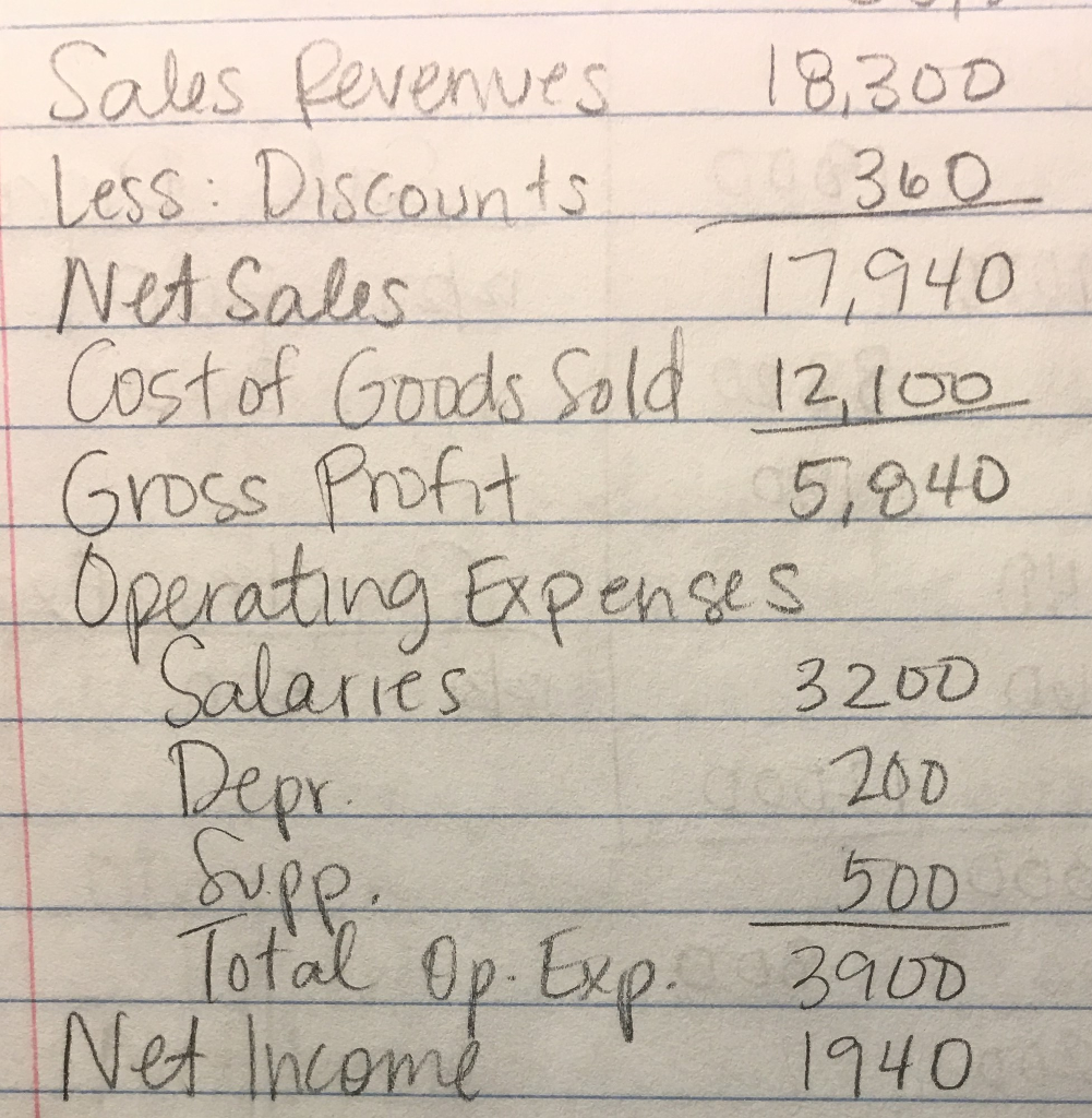 attached. Essentially I am given various account balances and various transactions and