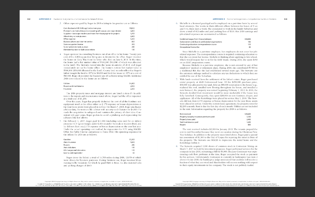 (FORM 1040) A proconnect Roger R. and Michelle N. Stewart (ages and