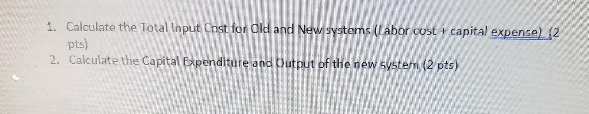 per dollar value of inputs. A Rice Manufacturer employs 70 field workers