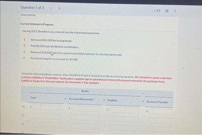  Current Attempt in Progress During 2022. Bramble Corp. entered into the