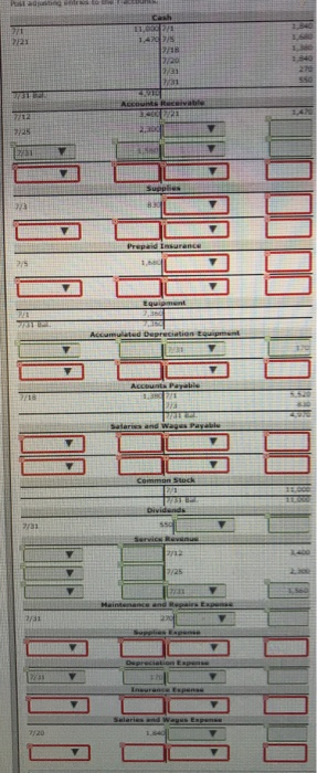 (Credit account titles are automatically indented when the a 2 (1) Services