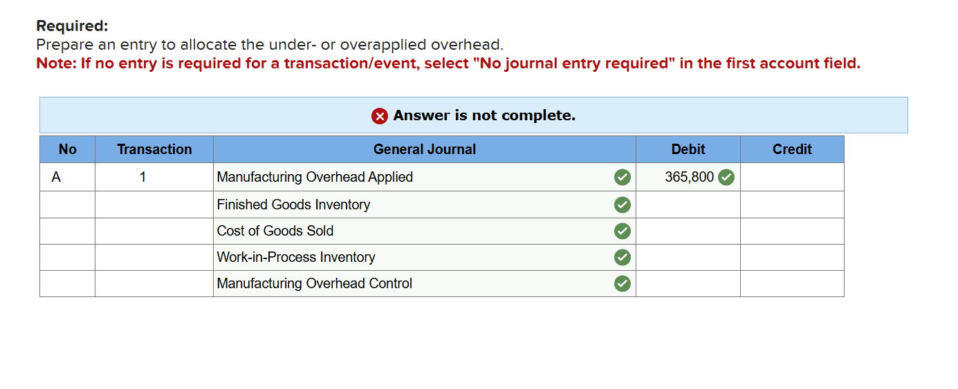  Exercise 7-33(Algo) Prorate Under- or Overapplied Overhead (LO 7-3) Antoine Machining