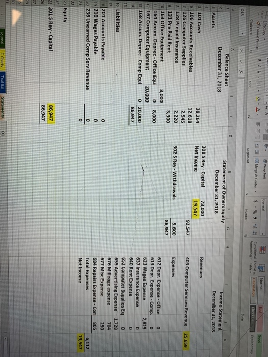 Need to fillout Statments sheet using the info from the last