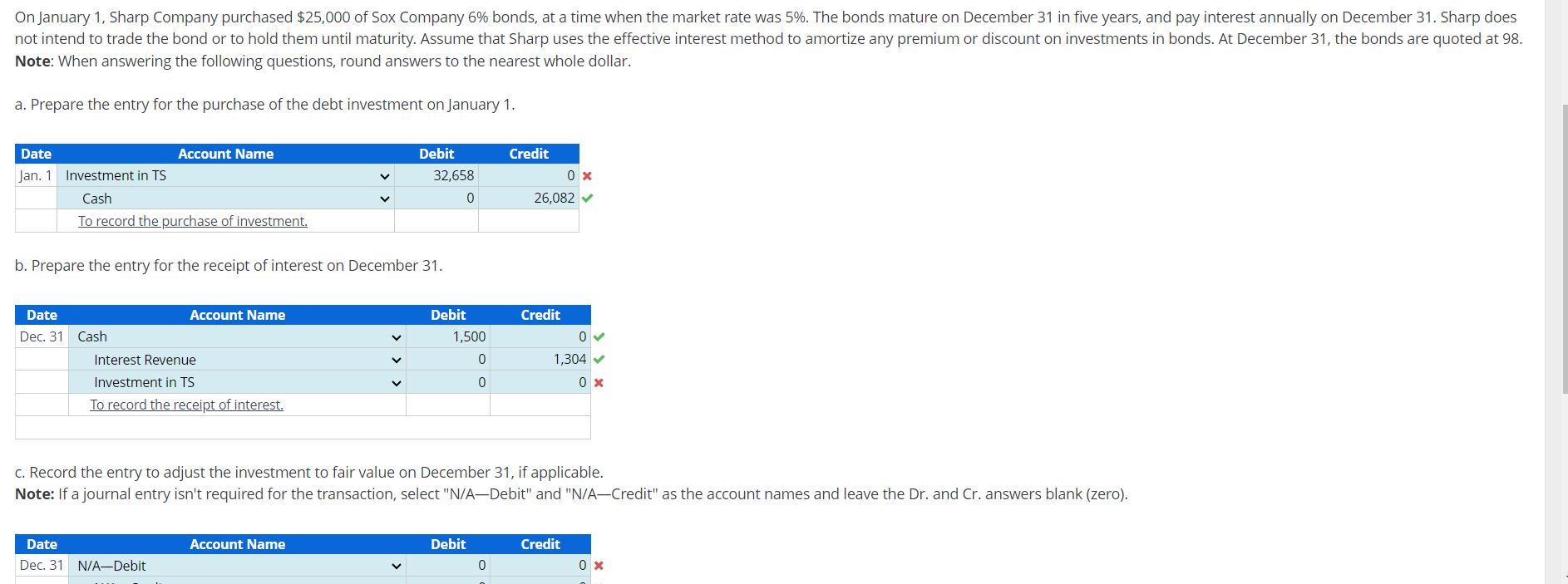the answer for a is not 32,658 the answer for b is