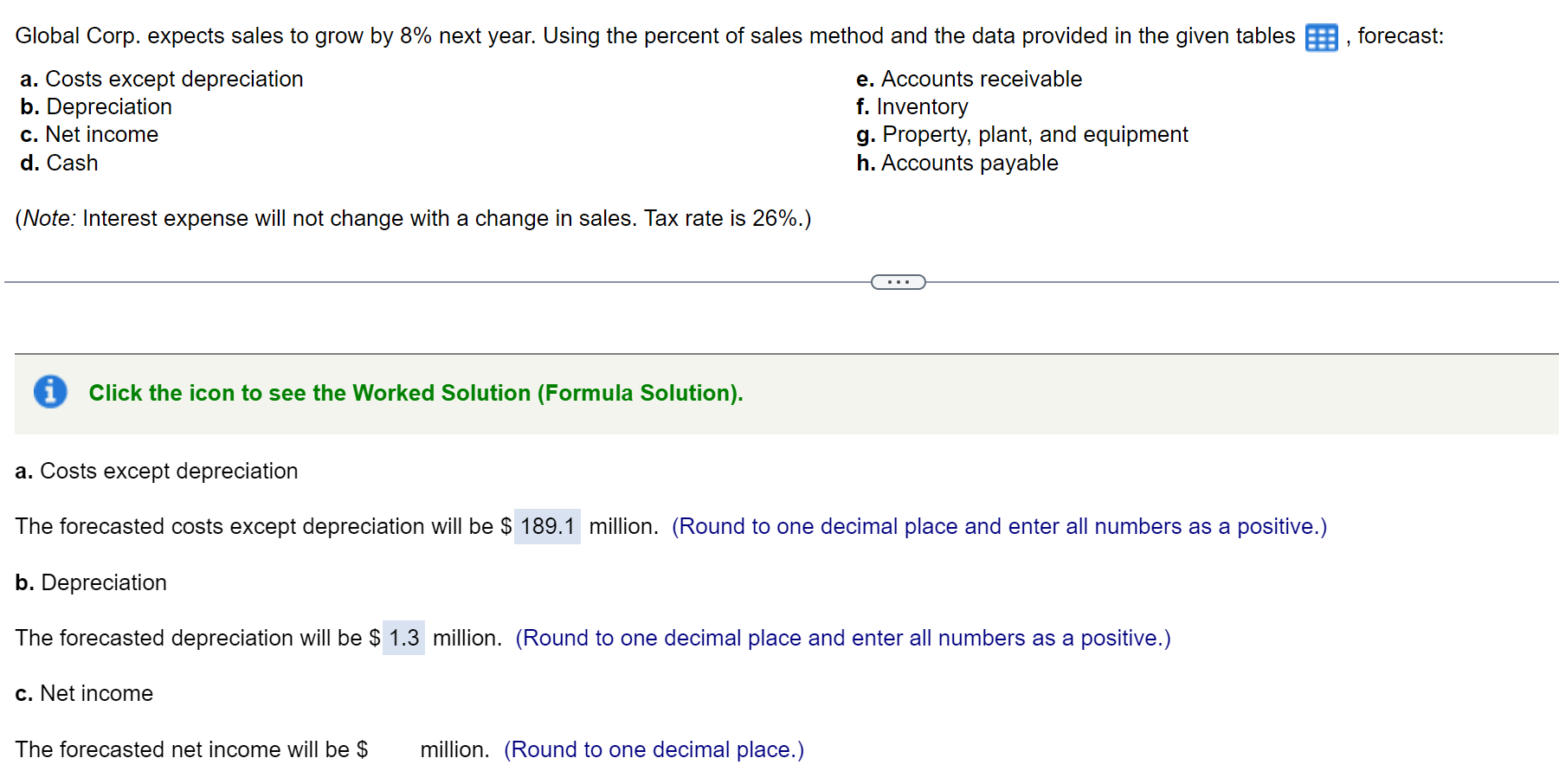 Please show work on how you get C. Please be clear on