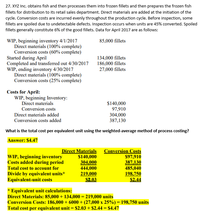 Where did they get 6,000 from in the equivalent unit calculations for