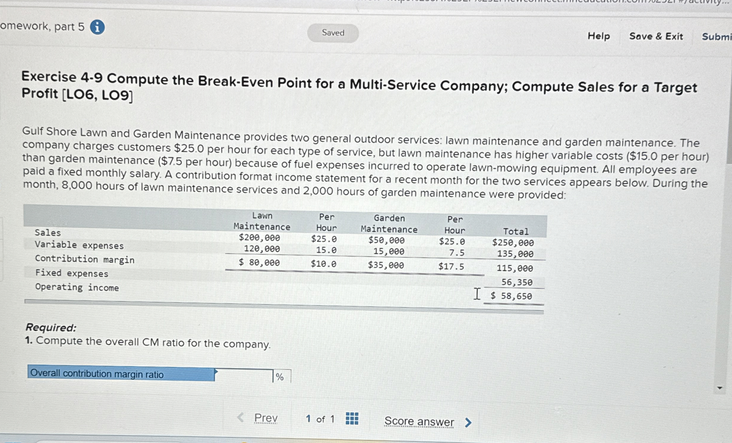  omework, part 5 Help Save & Exit Subm Exercise 4-9 Compute