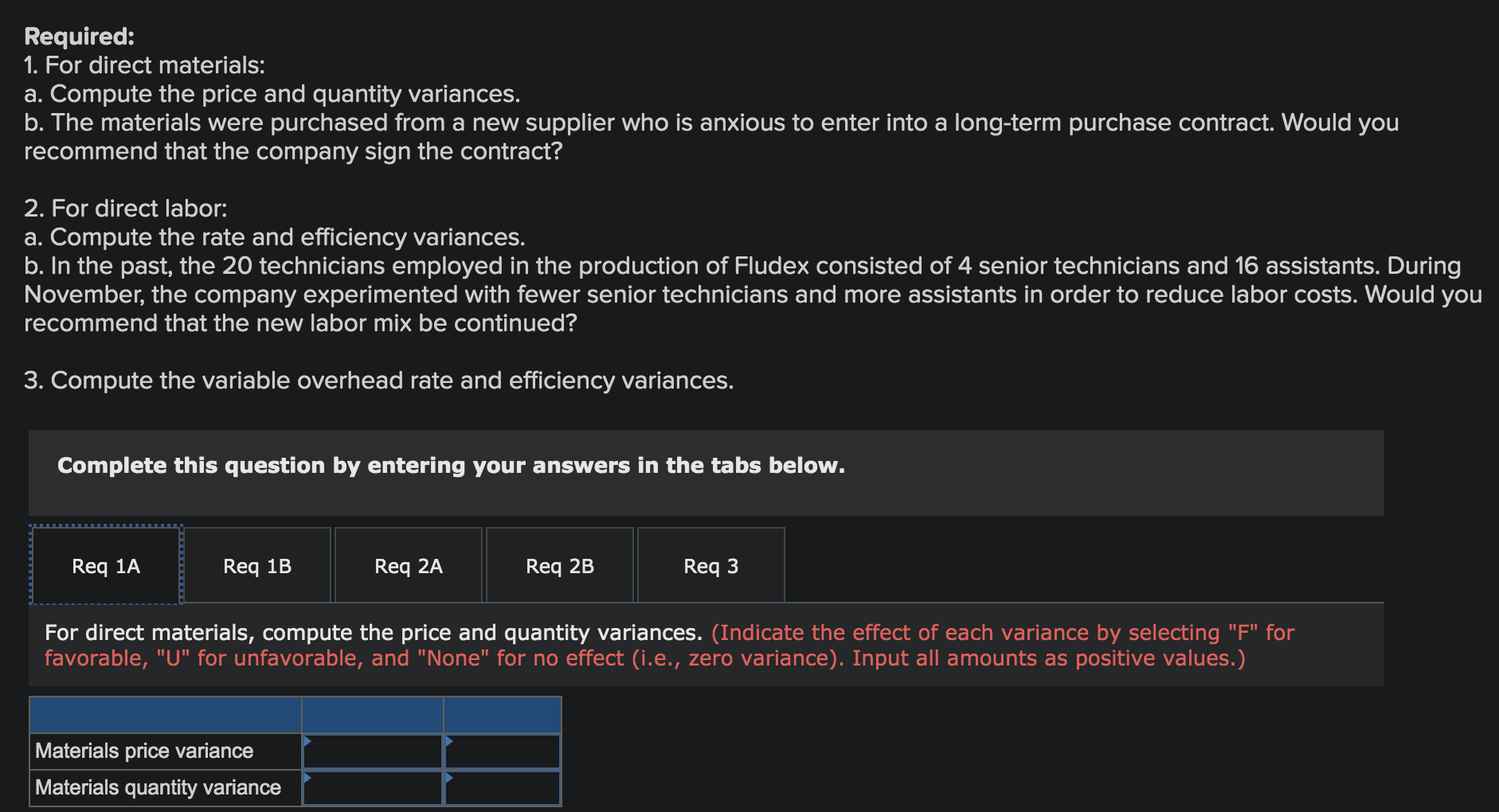 Inc., produces various chemical compounds for industrial use. One compound, called Fludex,