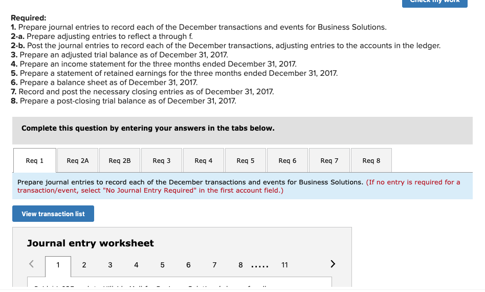 Rey continues to operate Business Solutions. The November 30, 2017, unadjusted trial