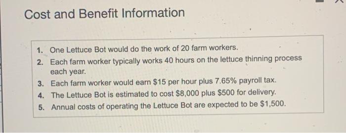 rate, the farming industry is currently exploring the possible use of robotics