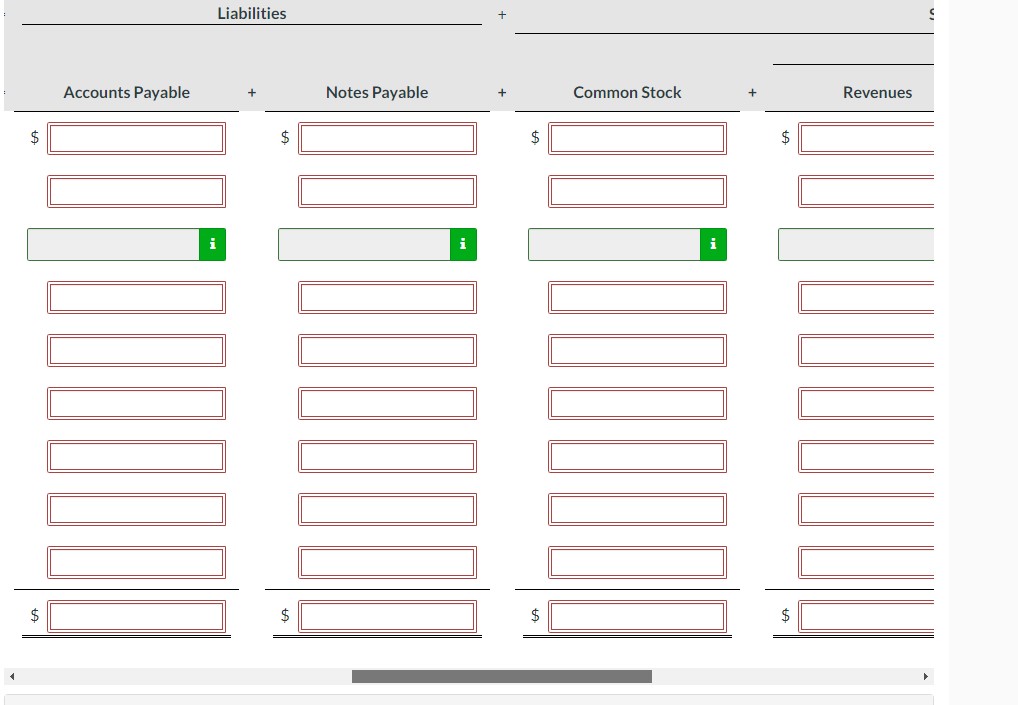 Mountain Corp. entered into the following transactions. 1. Issued shares of common