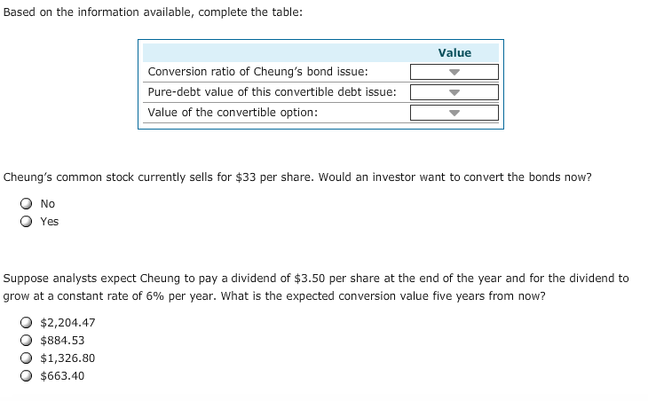 convertible security (usually convertible bonds or convertible preferred stock) may be tendered