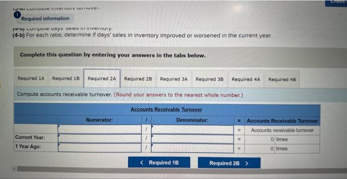 P3 The company's income statements for the current year and one year