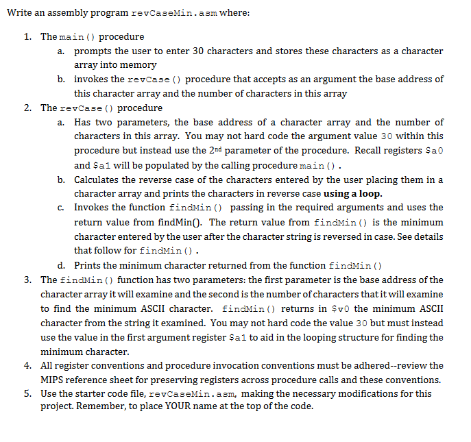  The stater file : .data # data segment .align 2 #
