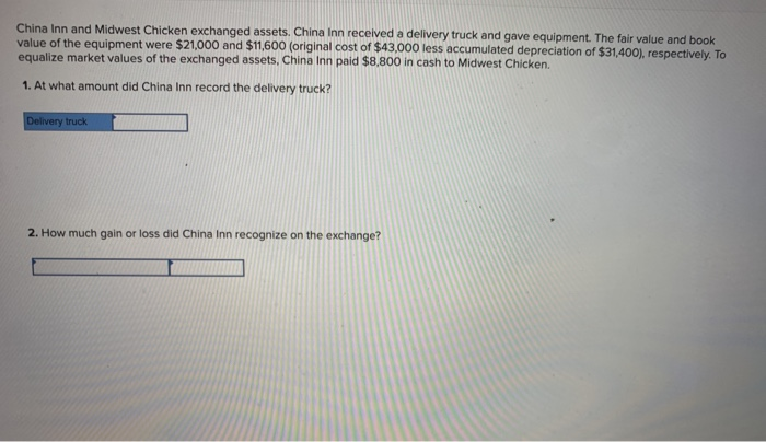can't get the right answer, help please. China Inn and Midwest Chicken